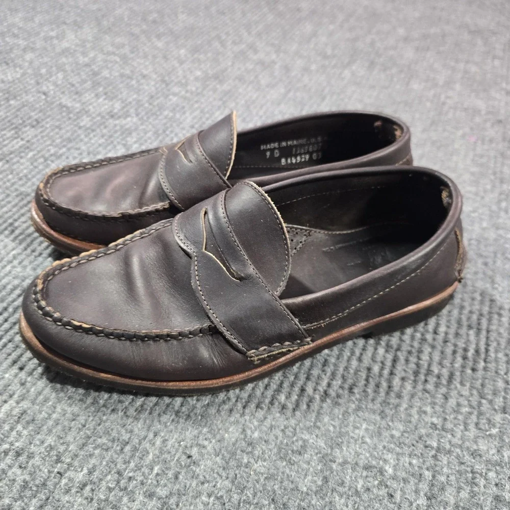 Bills Khakis X Rancourt Driving‎ Shoes Mens 9 D Brown Leather Lactae Hevea USA